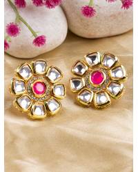 Buy Online Crunchy Fashion Earring Jewelry Western Red Floral Drop Earrings CFE1622 Jewellery CFE1622