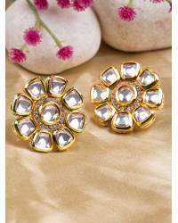 Buy Online Crunchy Fashion Earring Jewelry Silver Disc Studs Jewellery CFE0328