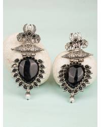 Buy Online Royal Bling Earring Jewelry Gold Plated Kundan Pearl Heavy Jhumka Earrings with Ear Chain RAE2475 Jewellery RAE2475