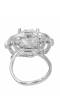 SwaDev  Sterling Silver American Diamond Big Oval Design Finger Ring SDJR0017