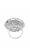 SwaDev Women White Silver-Tone AD /American Daimond Studded Adjustable Finger Ring SDJR0028