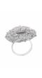 SwaDev Women Baby Pink Silver-Plated AD /American Daimond Studded Adjustable Finger Ring SDJR0029