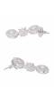 SwaDev White & Silver--Plated American Diamond Studded Handcrafted Floral Jewellery Set SDJS0013