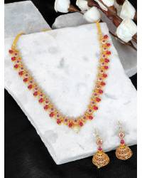 Buy Online Royal Bling Earring Jewelry Ethnic Moon Design Chandbali Blue Necklace with Earring & Maang Tika  RAS0359 Jewellery RAS0359