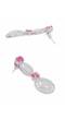 SwaDev AD/American Diamond Contemporary Pink Drop Ruby Jewellery Set SDJS0027 