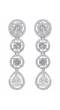 SwaDev Silver-Toned American Diamond/AD Contemporary Jewellery Set SDJS0042 