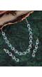 SwaDev Silver Toned Heart Design Turquoise Stone American Diamond/AD Jewellery Set SDJS0050
