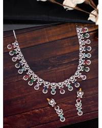 Buy Online Crunchy Fashion Earring Jewelry Crunchy Fashion Long Pendant Set CFN0709 Jewellery CFN0709