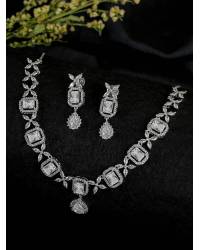 Buy Online Royal Bling Earring Jewelry Traditional Oval Shape Pendant Floral Design Necklace Set With Earrings RAS0268 Jewellery RAS0268