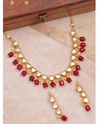 Buy Online Crunchy Fashion Earring Jewelry Gold-Plated Stunning Designer Long Maroon Pearl Jhumka RAE1671 Jewellery RAE1671