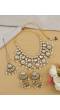 Kundan Studded Gold-Plated Necklace Jhumka Tikka Sets for
