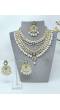 Golden Glaze - White Pearl Kundan Bridal Jewelry Set for Summer Celebrations