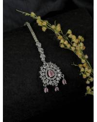 Buy Online Crunchy Fashion Earring Jewelry Crunchy Fashion Kundan Meenakari Polki Maang Tika CFTK0060 Ethnic Jewellery CFTK0060
