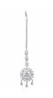 SwaDev Luxurious Silver-Plated American Daimond /AD Maang Tika For Women 