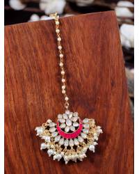 Buy Online Royal Bling Earring Jewelry Gold-Plated Meenakari/Pearl Green Chandbali Earrings for Women/Girls Jewellery RAE1244