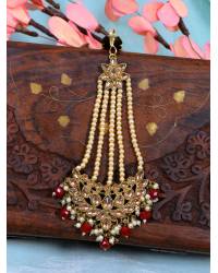 Buy Online Crunchy Fashion Earring Jewelry Crunchy Fashion Gold-Plated White Beads & Tassel  Ethnic Jhumka Earrings RAE1884 Jewellery RAE1884