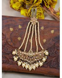 Buy Online Royal Bling Earring Jewelry Traditional Oxidized Silver Green color Chandwali WithWhite Pearl Drop & Dangler  RAE0760 Jewellery RAE0760