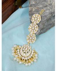 Buy Online Royal Bling Earring Jewelry Crunchy Fashion Dazzling Pearl Gold-Plated  Kundan Meenakari Black Chandbali Earrings RAE1897 Jewellery RAE1897