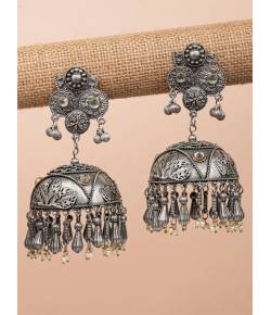 Unique Silver Traditional Jhumka Earrings for Girls & Women