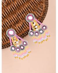 Buy Online Royal Bling Earring Jewelry Embellished Gold Plated Square Aqua Kundan Dangler Earrings  Jewellery RAE0551