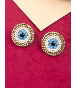 Unique 'Evil Eye' Beaded Stud Earrings for Women/Girls