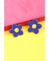 Buy Online Royal Bling Earring Jewelry Gold Plated Heart Blue  Kundan Dangler Earrings  Jewellery RAE0540