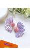 Sparkling Baby Pink Flower Handmade Stud Earrings 
