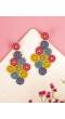 Multi-Colored Beaded Handmade Party Earrings for Women
