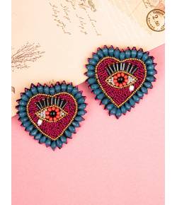 Handmade Love: Beaded Heart Earrings for Women