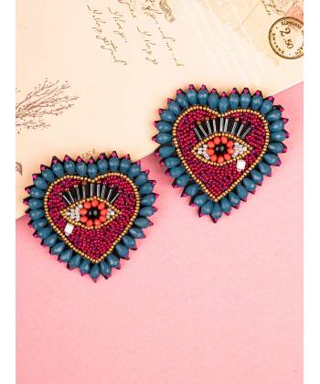 Handmade Love: Beaded Heart Earrings for Women