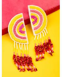 Buy Online Crunchy Fashion Earring Jewelry Purple Bliss Acrylic Rainbow Earrings for Women & Girls Drops & Danglers CFE2114