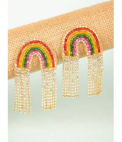 Rainbow Handmade Beaded Earrings for Women