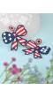 Multicolor Beaded Bow Earrings for Girls & Women- US Flag