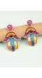 Hamsa Evil Eye Drop Earrings - Handmade Beaded Danglers for