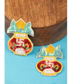 Kalash Earrings - Multicolor Handmade Beaded Earrings for