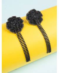 Buy Online  Earring Jewelry Yellow-Pink Handicraft Halfmoon Earrings for Wedding Drops & Danglers CFE2044