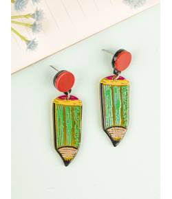 Multi-color Pencil Acrylic Earrings for Girls & Women