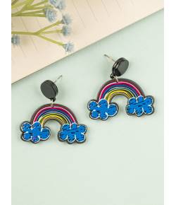 Handmade Cloud& Rainbow Acrylic Earrings 