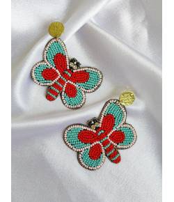 Fashionable Handmade Beaded Butterfly Earrings for Unique