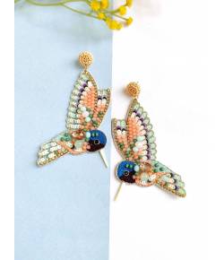Handmade Beaded Quirky Bird Earrings for Girls & Women