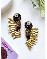 Buy Online Crunchy Fashion Earring Jewelry Black Flower Handmade Earrings for Women & Girls Handmade Beaded Jewellery CFE2200