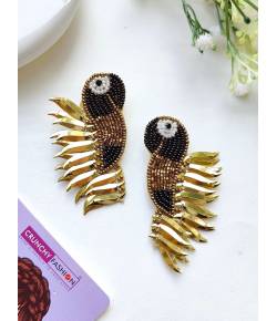 Quirky Beaded Bird Earrings for Women & Girls