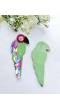 Green Quirky Beaded Parrot Earrings for Women-Statement Handmade jewellery