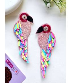 Quirky Beaded Parrot Earrings for Girls and Women