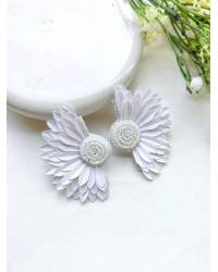 Buy Online Crunchy Fashion Earring Jewelry Yellow Panchhi Earrings- Quirky Beaded Earrings for Women/ Drops & Danglers CFE2207