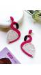 Quirky Beaded Flamingo Earrings for Women & Girls