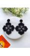 Black Flower Handmade Earrings for Women & Girls