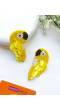 Yellow Panchhi Earrings- Quirky Beaded Earrings for Women/