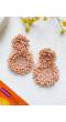 Peach Handmade Dangler Earrings for Women and Girls