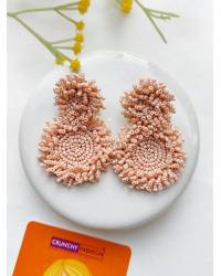 Buy Online Crunchy Fashion Earring Jewelry Korean Heart Beaded Earrings for Girls- Perfect Valentine's Gift Drops & Danglers CFE2253